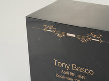 Gold Scroll Black Marble Adult Cremation Urn - Artistic