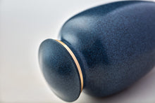 Classic Granite Blue Gold Accent Ring Medium Cremation Urn - Artistic