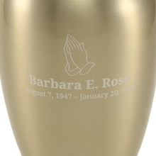 Bronze Gloss Classic Dome Lid Adult Cremation Urn - Personalized