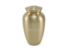 Bronze Gloss Classic Dome Lid Adult Cremation Urn - Personalized