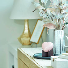 Pearl Pink Glossy Heart Small Cremation Urn - Lifestyle