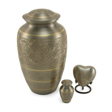 Classic Hand Engraved Ornate Pewter Keepsake Urn - Series