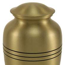 Classic Bronze Three Band Adult Cremation Urn - Artistic