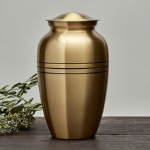 Classic Bronze Three Band Adult Cremation Urn - Lifestyle