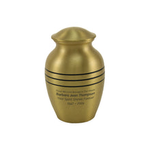 Classic Bronze Three Band Medium Cremation Urn - Personalized