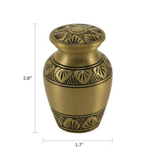 Athenaeum Bronze Keepsake Urn - Dimensions