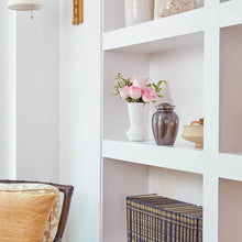 Classic Slate Paw Print Band Pet Small Cremation Urn - Lifestyle