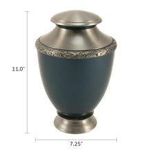 Heirloom Indigo Adult Cremation Urn - Dimensions