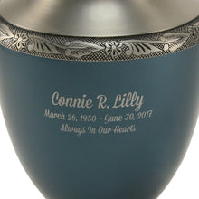 Heirloom Indigo Adult Cremation Urn - Personalized