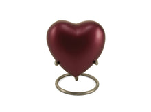 Magenta Aluminum Heart Keepsake Urn - Artistic