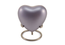 Matte Periwinkle Brass Heart Keepsake Urn - Artistic