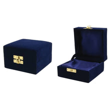 Moonlight Blue Brass Heart Keepsake with Glossy Finish - Box