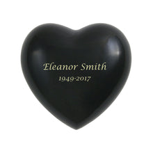 Onyx Brass Heart Keepsake Urn - Personalized