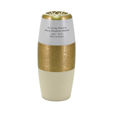 Two-Tone Lotus Lid Bronze Scattering Adult Cremation Urn - Personalized