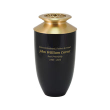 Onyx Lotus Lid Bronze Scattering Adult Cremation Urn - Personalized
