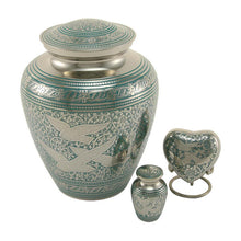 Hand Engraved Contrasting Bird Keepsake Urn - Series