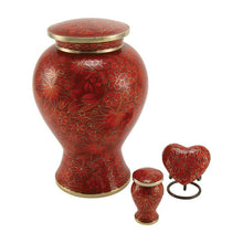 Autumn Leaves Cloisonné Adult Cremation Urn - Size