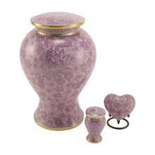 Rose Cloisonné Adult Cremation Urn - Size