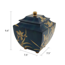 Orchid Indigo Adult Cremation Urn - Dimensions 