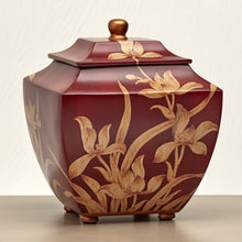 Orchid Burgundy Adult Cremation Urn - Lifestyle