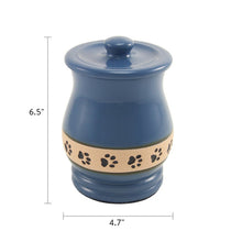 Blue Paw Print Band Medium Pet Cremation Urn - Dimensions