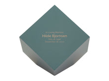 Geometric Bamboo Matte Sage Adult Cremation Urn - Personalized