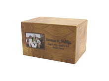 Natural MDF Woodgrain Extra Large Cremation Box Urn - Personalized