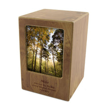 Natural Finish Photo Frame Extra Large Pet Cremation Urn - Personalized