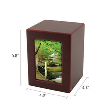 Cherry Photo Frame Medium Pet Cremation Urn - Dimensions