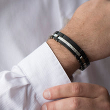 Onyx Cable Link Stainless Steel Cremation Charm - Lifestyle