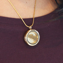 Bronze Hearts Hinged Pendant with Two Inserts - Lifestyle