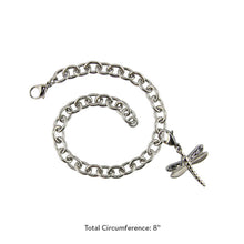 Dragonfly Stainless Steel Cremation Charm - Dimensions