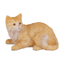 Cream & Light Orange Coat Shorthair Cat Figurine Pet Urn