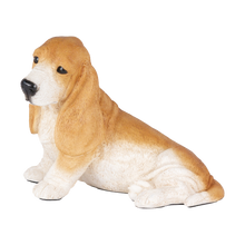 Tan & White Basset Hound Figurine Extra Large Pet Urn