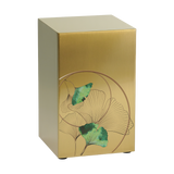 Ginkgo Leaf Bronze Companion Urn - Left Side