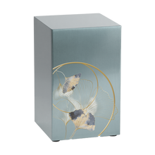 Ginkgo Leaf Pewter Companion Urn - Left Side