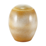 Sandy White Dome-Top Ceramic Adult Cremation Urn