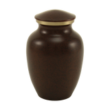 Classic Granite Brown Gold Accent Ring Medium Cremation Urn