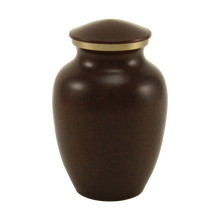 Classic Granite Brown Gold Accent Ring Medium Cremation Urn