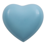 Pearl Blue Glossy Heart Small Cremation Urn