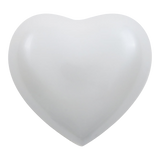 Pearl White Glossy Heart Small Cremation Urn