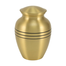 Classic Bronze Three Band Large Cremation Urn