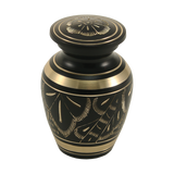 Classic Engraved Brass Ornate Keepsake Urn