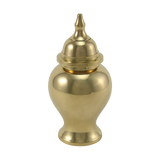Shiny Brass Small Pet Cremation Urn