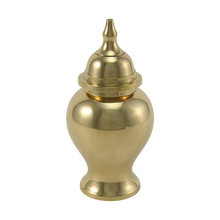 Shiny Brass Small Pet Cremation Urn