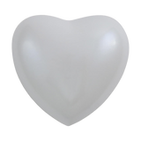 White Brass Heart Keepsake with Pearl Gloss Finish