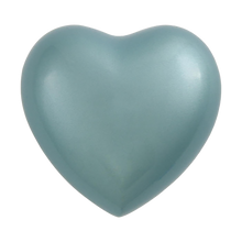Teal Brass Heart Keepsake Urn