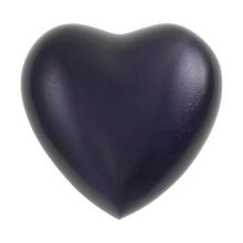 Deep Purple Aluminum Heart Keepsake Urn
