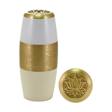 Two-Tone Lotus Lid Bronze Scattering Adult Cremation Urn