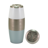 Two-Tone Lotus Lid Pewter Scattering Adult Cremation Urn